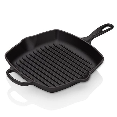 Le Creuset Signature Satin Black Cast Iron 26cm Square Grillit 8 Le Creuset Signature Satin Black Cast Iron 26cm Square Grillit - Image 6