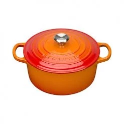 Le Creuset Signature Volcanic Cast Iron 22cm Round Casserole -POTS & PANS Sales 2022 0 1042