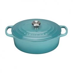 Le Creuset Signature Teal Cast Iron 25cm Oval Casserole -POTS & PANS Sales 2022 0 1075