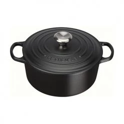 Le Creuset Signature Satin Black Cast Iron 24cm Round Casserole -POTS & PANS Sales 2022 0 1167