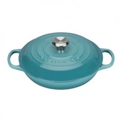 Le Creuset Signature Teal Cast Iron 26cm Shallow Casserole -POTS & PANS Sales 2022 0 1263