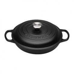 Le Creuset Signature Satin Black Cast Iron 26cm Shallow Casserole -POTS & PANS Sales 2022 0 1269