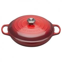 Le Creuset Signature Cerise Cast Iron 30cm Shallow Casserole -POTS & PANS Sales 2022 0 1272