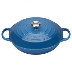 Le Creuset Signature Marseille Blue Cast Iron 30cm Shallow Casserole 13 Le Creuset Signature Marseille Blue Cast Iron 30cm Shallow Casserole -POTS & PANS Sales 2022 0 1308