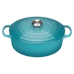 Le Creuset Signature Teal Cast Iron 29cm Oval Casserole -POTS & PANS Sales 2022 0 1312