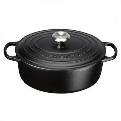 Le Creuset Signature Satin Black Cast Iron 29cm Oval Casserole -POTS & PANS Sales 2022 0 1318