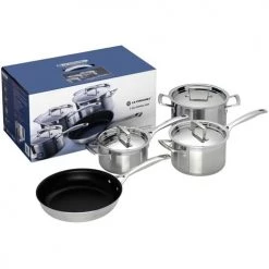 Le Creuset 3-ply Stainless Steel 4 Piece Set