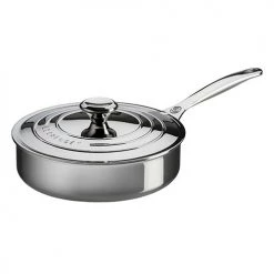 Le Creuset Signature Stainless Steel 24cm Saute Pan With Lid