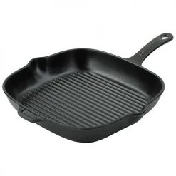 Chasseur Cast Iron Matt Black Square Grill Pan