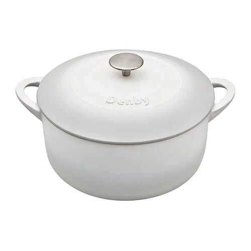 Denby Natural Canvas Cast Iron 24cm Round Casserole 3 Denby Natural Canvas Cast Iron 24cm Round Casserole