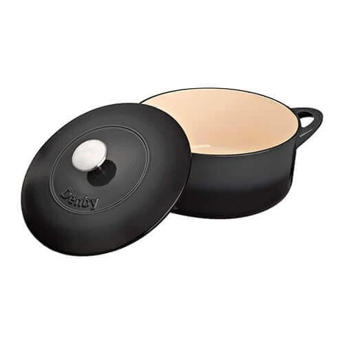 Denby Halo Cast Iron 24cm Round Casserole 4 Denby Halo Cast Iron 24cm Round Casserole - Image 2