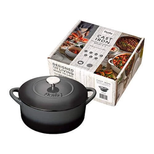 Denby Halo Cast Iron 24cm Round Casserole 5 Denby Halo Cast Iron 24cm Round Casserole - Image 3
