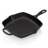 Le Creuset Signature Satin Black Cast Iron 26cm Square Grillit -POTS & PANS Sales 2022 201832600 LC CI Signature Grillet Satin Black