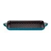 Le Creuset Deep Teal Cast Iron 32cm Rectangular Grill
