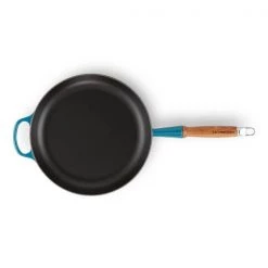 Le Creuset Signature Deep Teal Cast Iron 28cm Frying Pan -POTS & PANS Sales 2022 20258286420422 Le Creuset 28cm Signature Frying Pan Deep Teal 3