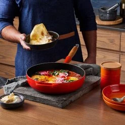 Le Creuset Signature Cerise Cast Iron 28cm Sauté Pan -POTS & PANS Sales 2022 20259280600422 Le Creuset 28cm Signature Saute Pan Cerise 4