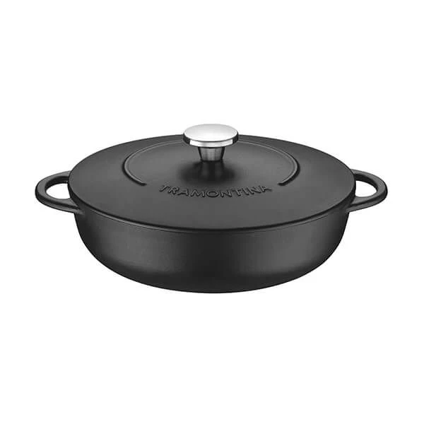 Tramontina Trento 28cm Enamel Cast Iron Shallow Casserole Dish 3 Tramontina Trento 28cm Enamel Cast Iron Shallow Casserole Dish