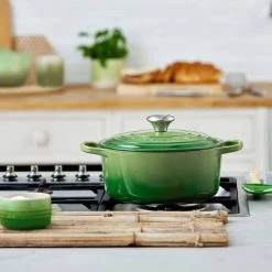 Le Creuset Signature Bamboo Cast Iron 24cm Round Casserole -POTS & PANS Sales 2022 21177244082430 Le Creuset Bamboo 24cm Round Casserole 5