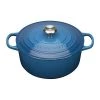 Le Creuset Signature Marseille Blue Cast Iron 26cm Round Casserole -POTS & PANS Sales 2022 211772620 Le Creuset Signature Marseille Round Casserole 26cm 1