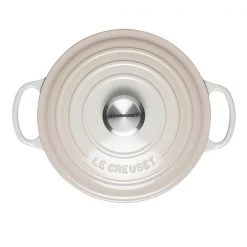Le Creuset Signature Meringue Cast Iron 26cm Round Casserole -POTS & PANS Sales 2022 21177267164430 Le Creuset Meringue 26cm Signature Cast Iron Round Casserole 1