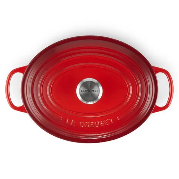 Le Creuset Signature Cerise Cast Iron 23cm Oval Casserole 6 Le Creuset Signature Cerise Cast Iron 23cm Oval Casserole - Image 4