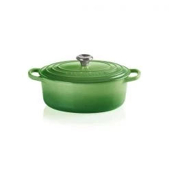 Le Creuset Signature Bamboo Green Cast Iron 23cm Oval Casserole