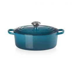 Le Creuset Deep Teal Stoneware 23cm Oval Casserole -POTS & PANS Sales 2022 21178236422430 Le Creuset 23cm Deep Teal Oval Casserole 1