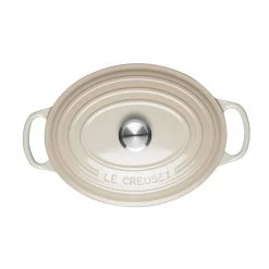 Le Creuset Signature Meringue Cast Iron 25cm Oval Casserole -POTS & PANS Sales 2022 21178257164430 Le Creuset Signature Cast Iron Oval Casserole 25cm Meringue 1