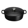 Le Creuset Signature Satin Black Cast Iron 27cm Oval Casserole -POTS & PANS Sales 2022 211782700 Le Creuset Signature Satin Black Oval Casserole 27cm 1