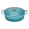 Le Creuset Signature Teal Cast Iron 27cm Oval Casserole -POTS & PANS Sales 2022 211782717 Le Creuset Signature Teal Oval Casserole 27cm 1