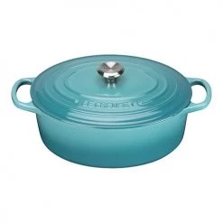 Le Creuset Signature Teal Cast Iron 27cm Oval Casserole