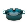 Le Creuset Signature Deep Teal Cast Iron 27cm Signature Oval Casserole -POTS & PANS Sales 2022 21178276422430 Le Creuset Signature Deep Teal Cast Iron 27cm Signature Oval Casserole