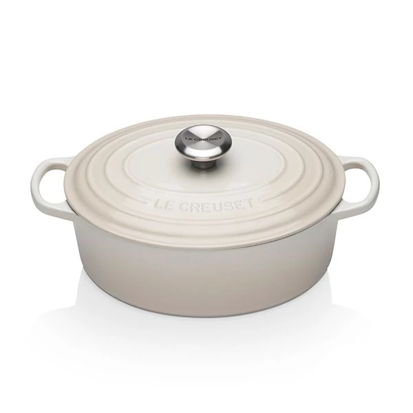 Le Creuset Signature Meringue Cast Iron 27cm Oval Casserole 3 Le Creuset Signature Meringue Cast Iron 27cm Oval Casserole