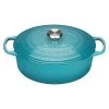 Le Creuset Signature Teal Cast Iron 29cm Oval Casserole -POTS & PANS Sales 2022 211782917 Le Creuset Signature Teal Oval Casserole 29cm 1