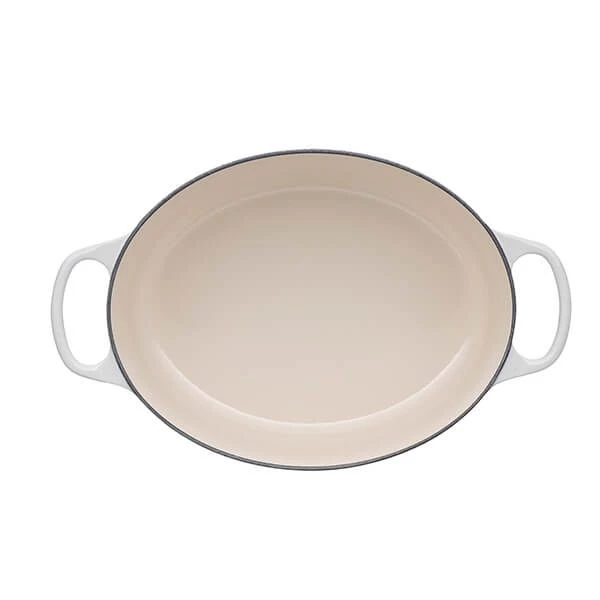 Le Creuset Signature Meringue Cast Iron 29cm Oval Casserole 5 Le Creuset Signature Meringue Cast Iron 29cm Oval Casserole - Image 3