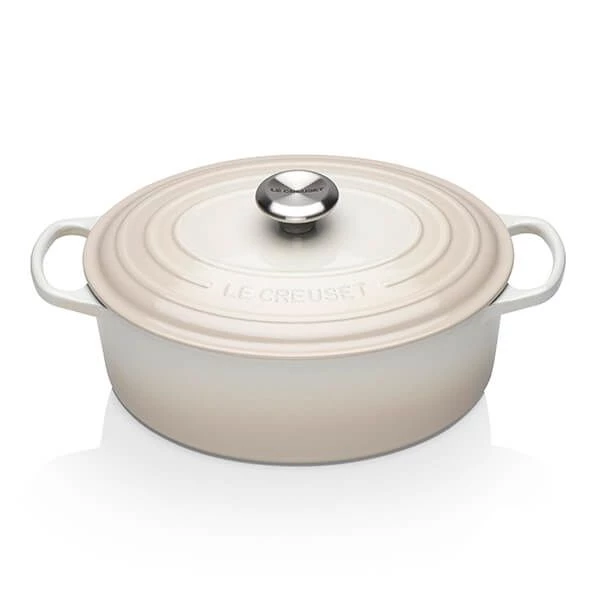 Le Creuset Signature Meringue Cast Iron 29cm Oval Casserole 3 Le Creuset Signature Meringue Cast Iron 29cm Oval Casserole
