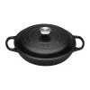 Le Creuset Signature Satin Black Cast Iron 26cm Shallow Casserole -POTS & PANS Sales 2022 211802600 Le Creuset Signature Satin Black Shallow Casserole 26cm 1