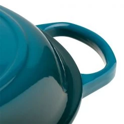 Le Creuset Signature Deep Teal Cast Iron 26cm Signature Shallow Casserole  -POTS & PANS Sales 2022 21180266422430 Le Creuset Signature Deep Teal Cast Iron 26cm Signature Shallow Casserole 2