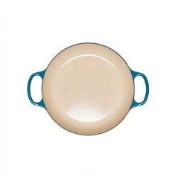 Le Creuset Signature Deep Teal Cast Iron 26cm Signature Shallow Casserole  -POTS & PANS Sales 2022 21180266422430 Le Creuset Signature Deep Teal Cast Iron 26cm Signature Shallow Casserole 3