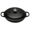 Le Creuset Signature Satin Black Cast Iron 30cm Shallow Casserole -POTS & PANS Sales 2022 211803000 Le Creuset Signature Satin Black Shallow Casserole 30cm 1