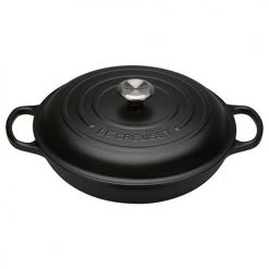 Le Creuset Signature Satin Black Cast Iron 30cm Shallow Casserole