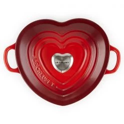 Le Creuset Cerise Signature Cast Iron Heart Casserole -POTS & PANS Sales 2022 21401200602455 Le Creuset Signature Heart Casserole 3