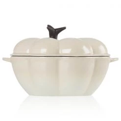 Le Creuset Meringue Cast Iron Pumpkin Casserole 22cm -POTS & PANS Sales 2022 25038027164460 Le Creuset 22cm Meringue Pumpkin 2
