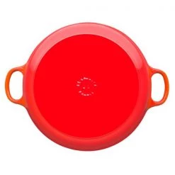 Le Creuset Volcanic Cast Iron 26cm Shallow Casserole With Multifunction Lid -POTS & PANS Sales 2022 25111260902460 Le Creuset Shallow Casserole With Lid 26cm Volcanic 5