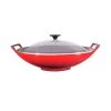 Le Creuset Cerise Cast Iron Wok And Glass Lid 1 Le Creuset Cerise Cast Iron Wok And Glass Lid -POTS & PANS Sales 2022 253043606 Le Creuset Cerise Wok Glass Lid 36cm