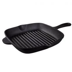 Tramontina Pre-Seasoned 27cm Cast Iron Square Griddle Pan