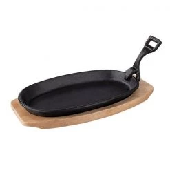 Tramontina Pre-seasoned 24cm Cast Iron Oval Sizzler Plate
