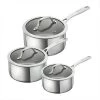 Kuhn Rikon Allround 3 Piece Saucepan Set With Glass Lids -POTS & PANS Sales 2022 37480 Kuhn Rikon Allround 3 piece saucepan set