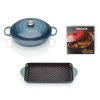 Le Creuset Marine Cast Iron 2 Piece Set With Cookbook -POTS & PANS Sales 2022 4469317536 Le Creuset Cast Iron Set And Cookbook Marine