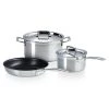 Le Creuset 3-Ply Stainless Steel 3 Piece Cookware Set -POTS & PANS Sales 2022 53808000010050 Le Creuset 3 PLY Stainless Steel 3 Piece Cookware Set